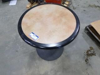 Round Steel Table, 30" Round, 30" High