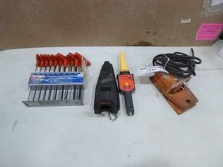 (1) Electric Dead Man Switch, (1) Amprobe Voltage Tester (Need Battery), (1) 10PC Set Westward Hex Keys (SAE) (B2)