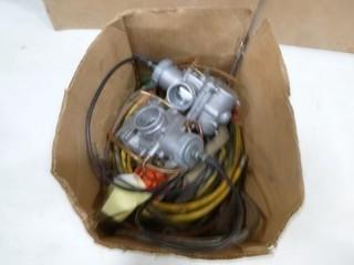 Box of Spark Plug Wires, (2) Mikuni 35mm Carburetors (B2)