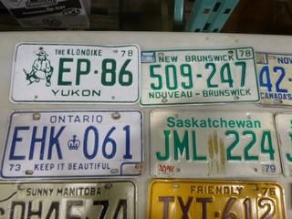 Qty of Old License Plates, Various Provinces (C1)