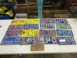 Qty of Old Alberta License Plates (C1)