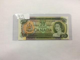 Canada 1969 Twenty Dollar Note EF6712544