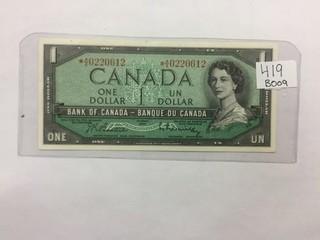 Canada 1954 One Dollar Replacement *A/A 0220612