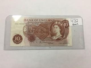 Bank of England 10 Shillings Note