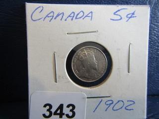 Canada Five Cents 1902