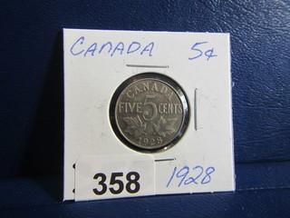 Canada Five Cents 1928