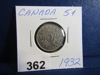 Canada Five Cents 1932