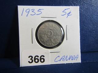 Canada Five Cents 1935