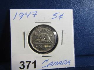 Canada Five Cents 1947