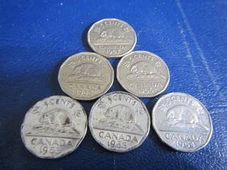 Canada Five Cents 1953-1957 {6}