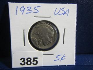 USA Five Cent Buffalo Nickel 1935