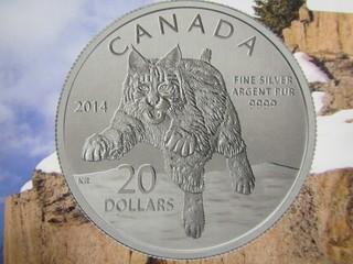 Canada $20 Pure 9999 Silver Coin Lynx