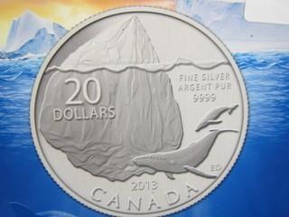 Canada $20 Pure 9999 Silver Coin Whale