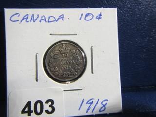 Canada Ten Cents 1918