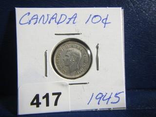 Canada Ten Cents 1945