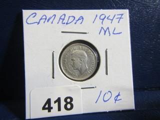 Canada Ten Cents 1947 ML