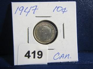 Canada Ten Cents 1947 ML