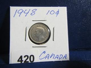 Canada Ten Cents 1948