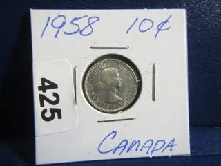 Canada Ten Cents 1958