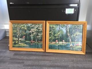 (2) Framed Paintings.