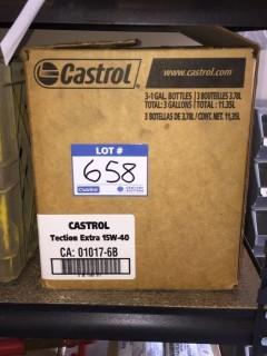 Quantity of Castrol Tection Extra 15W-40 Oil.