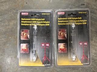 (2) Bayco 500W Halogen Bulbs.