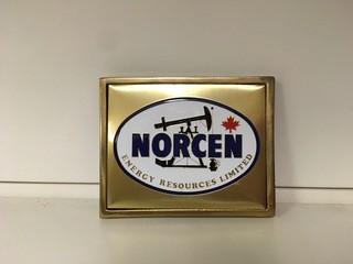 Norcen Energy Resources Brass Belt Buckle.