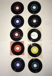 Lot of (10) Assorted 45 R.P.M. Vinyls.