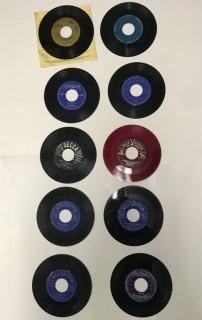 Lot of (10) Assorted 45 R.P.M. Vinyls.