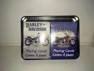 Harley Davidson Tin with Playing Cards.