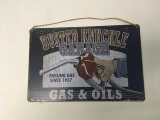 Busted Knuckle Garage Tin Sign.