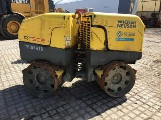 2013 Wacker Neuson RT SC2 Trench Packer c/w Remote. S/N 20153416. Showing 988 Hours. (Remote In Office)