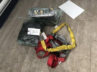 Fall Arrest Harness And Work Gloves (2) Packs.