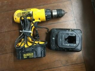 DeWalt Battery Powered Drill w/ Charger.