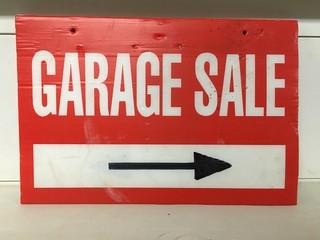 Lot of (6) Garage Sale Signs.