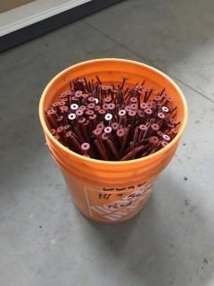 Pail of 14" Screws.