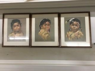 Lot of (2) Native Art Framed Pictures.