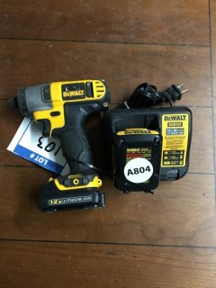 DeWalt Impact Driver 12V Lithium Ion w/Battery & Charger.