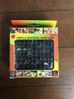 100  Pc Wooden Rasp Bur Set For Rotary Tools.