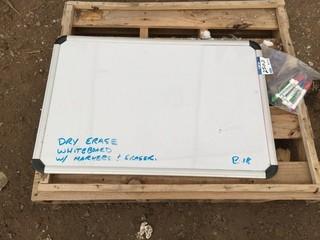 Dry Erase Board w/Markers & Eraser.