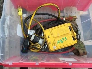 Assorted Extension Cord Splitters and Ground Clamps.