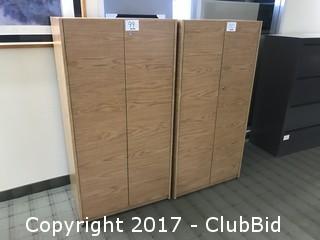 Wooden Lockable Storage Cabinet