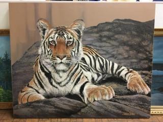 Janson Turner Tiger Canvas, 44" x 36".