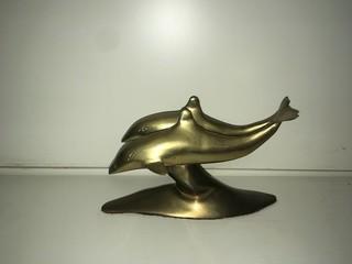 Brass Dolphin Figurine.