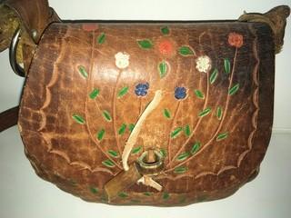 Hand Tooled Leather Purse.