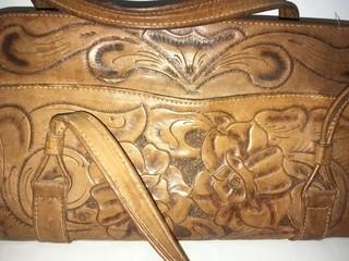 Hand Tooled Leather Purse.