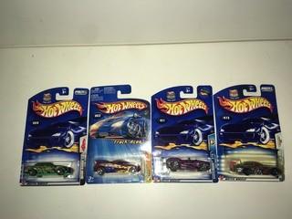 (4) Hotwheels Diecast Vehicles.