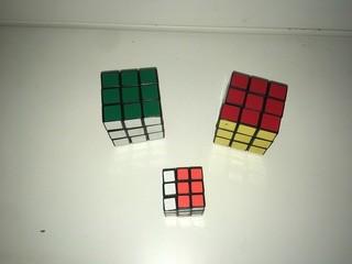 (3) Rubik's Cubes.