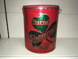 Burns Shamrock Lard Tin/Can.