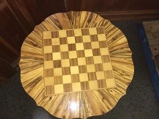 Chess Table, 28-1/2"H x 25"W.